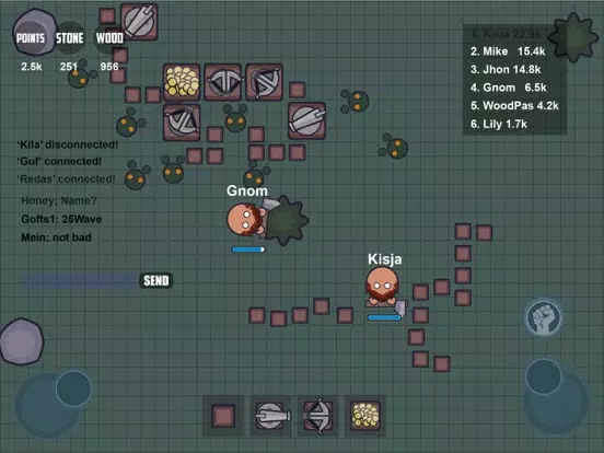 Screenshot di zombios.io online multiplayer iPad 