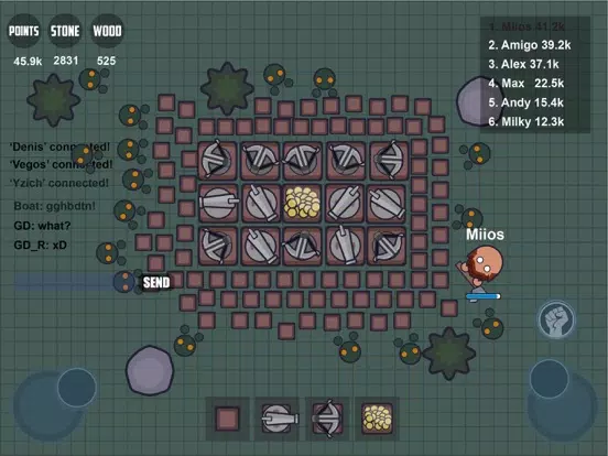 Screenshot di zombios.io online multiplayer iPad 