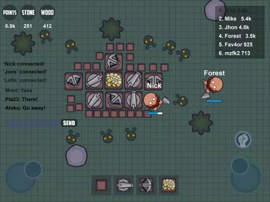 Screenshot di zombios.io online multiplayer iPad 