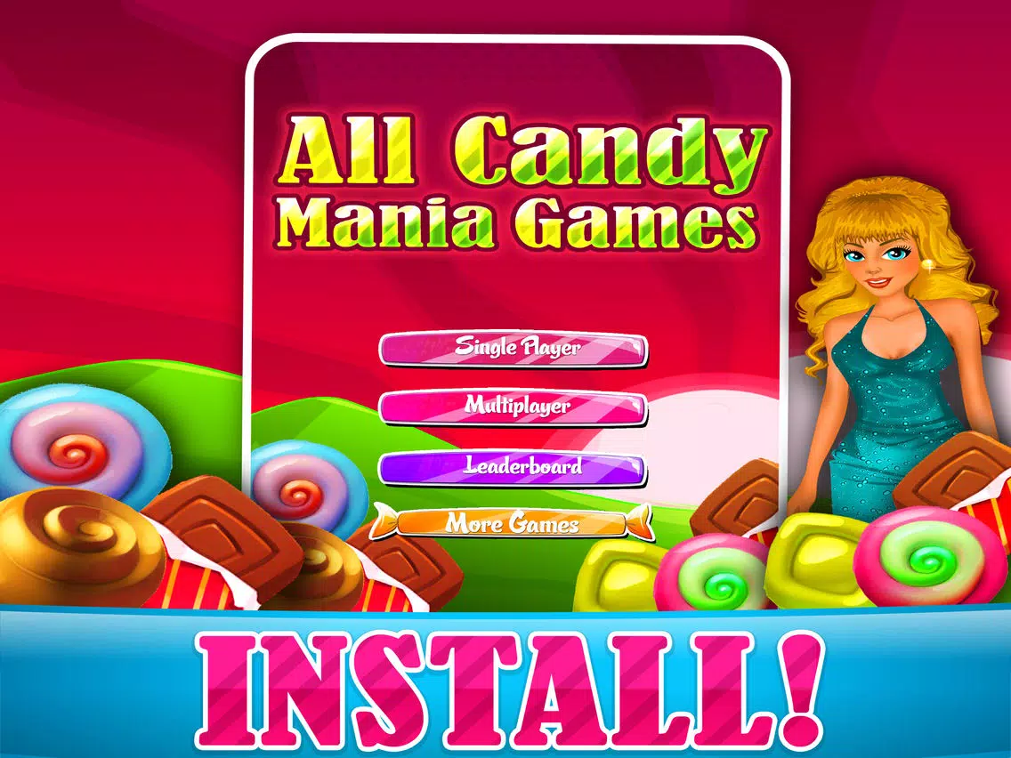 Capturas de tela do All Candy Mania Games 2015 - Soda Pop Match 3 Candies Game For Children HD FREE iPad