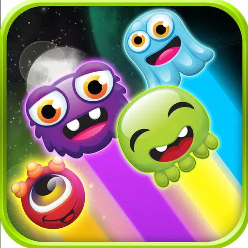 Baby Monster Glow Space Link! - Neon Bridge Matching Puzzle Baby Monster Glow Space Link! - Neon Bridge Matching Puzzle