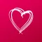 About love - love stickers with hearts and sweets