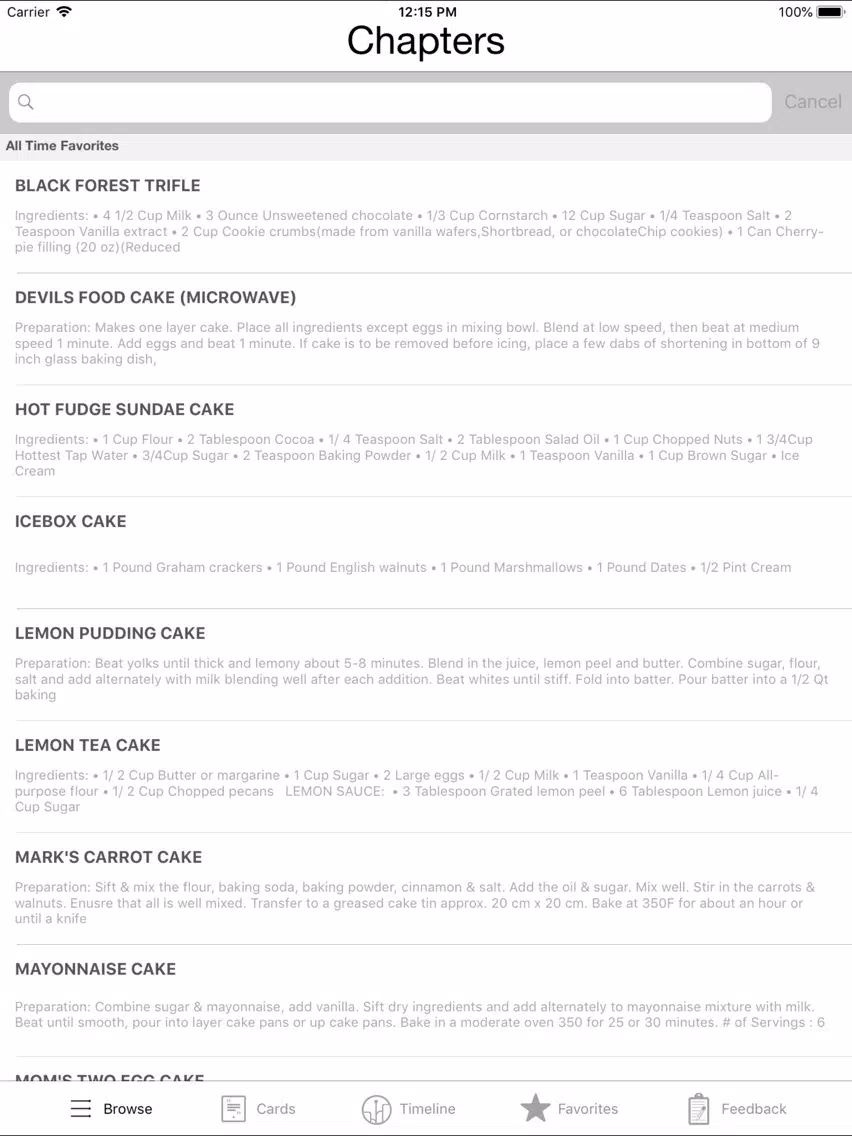 Christmas Cake Recipes iPad Screenshots