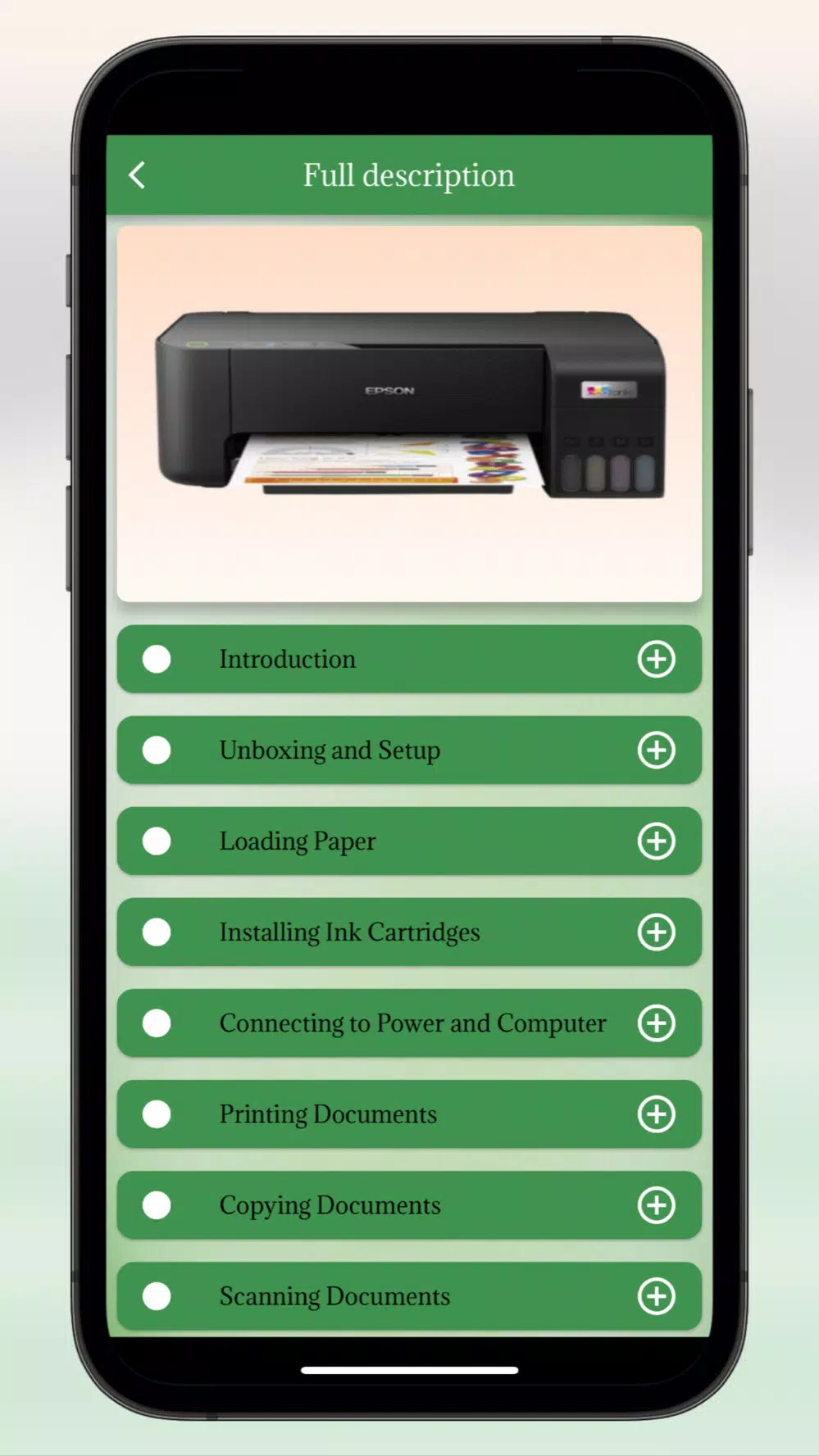 Epson L3210 Printer Manual Screenshots