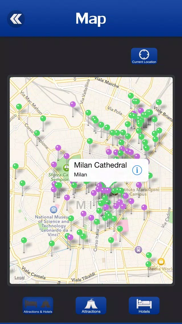 Milan Travel Guide Screenshots