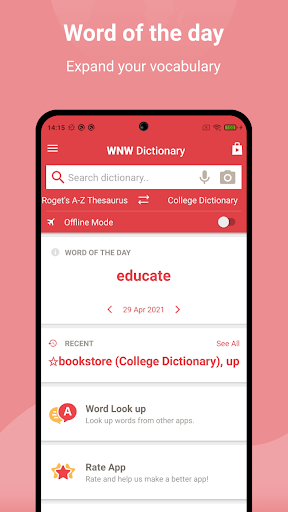Webster's English & Thesaurus Screenshots