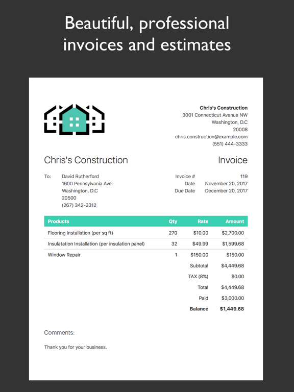 JotNot Invoice iPad Screenshots