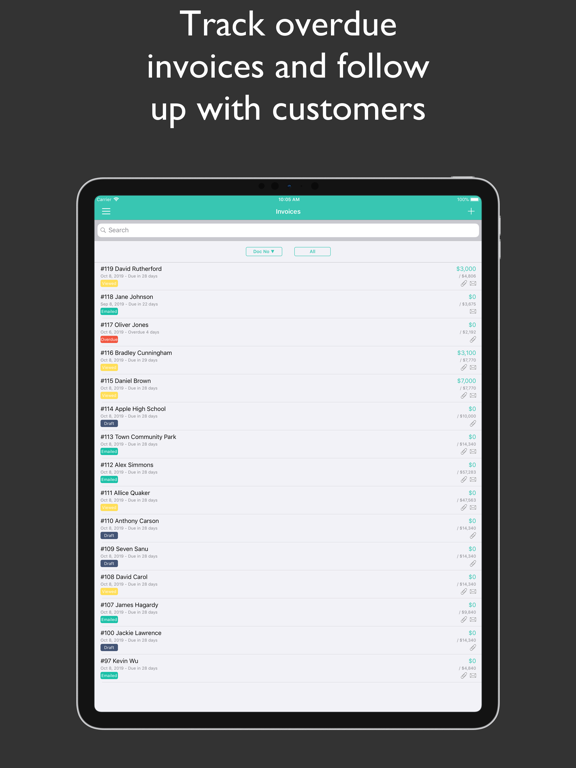 JotNot Invoice iPad Screenshots