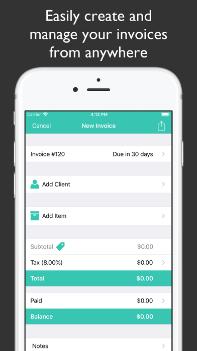 JotNot Invoice Screenshots