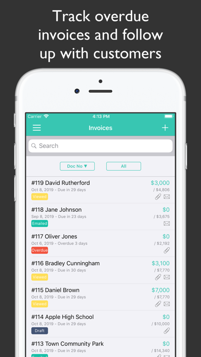 JotNot Invoice Screenshots