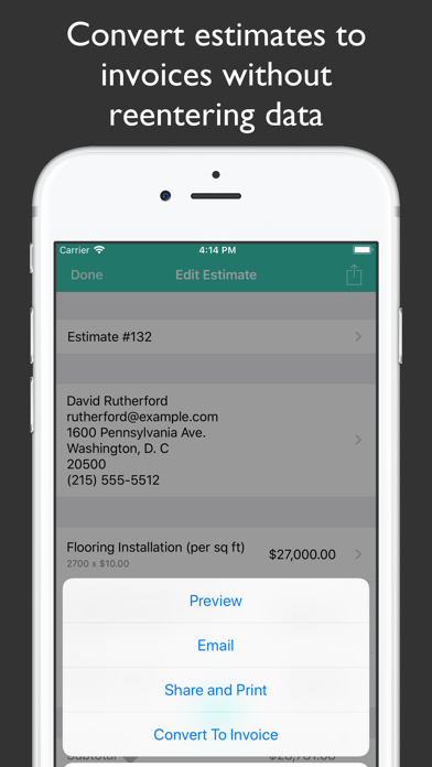 JotNot Invoice Screenshots