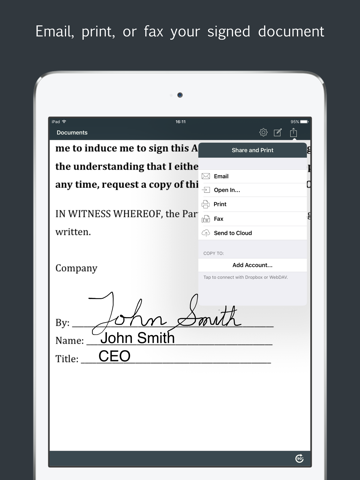 Sign by JotNot - fill and sign PDF form or sign PDF document iPad Screenshots