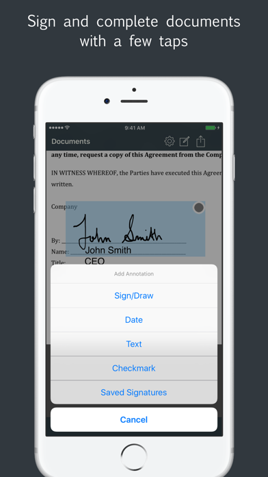 Sign by JotNot - fill and sign PDF form or sign PDF document Screenshots