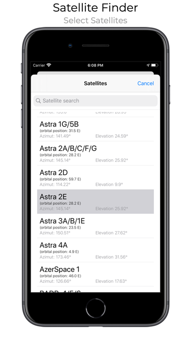 Tangkapan skrin Satellite Finder (Pro)