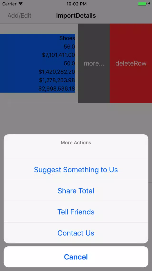 Customs Duty Calculator Screenshots