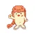 Puffy - A Furry Creature stickers by caroline G