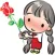 Little Long Braids Girl stickers by wenpei