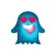 Cute Heart Glowing Ghost Stickers stickers