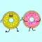 Animated Lovers Donut Stickers