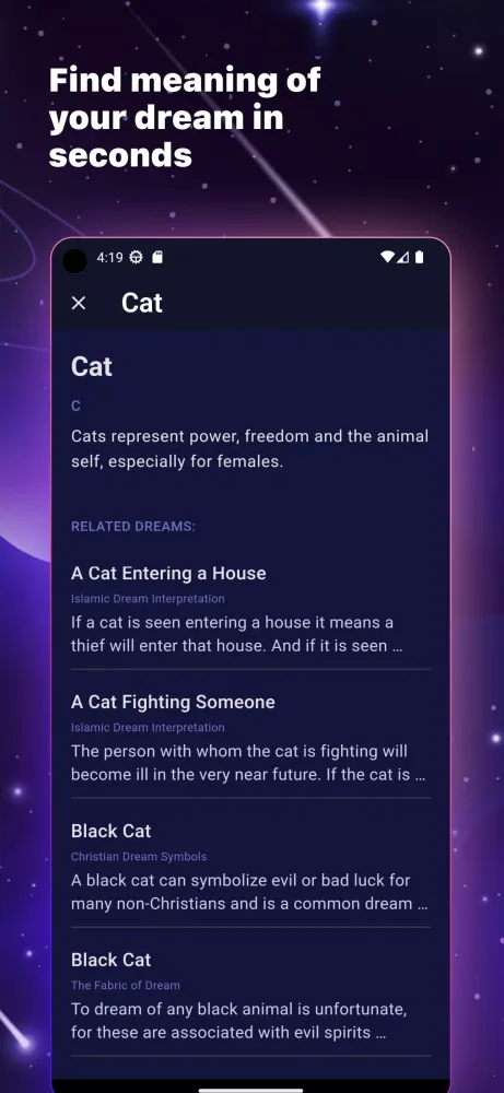 Dream Dictionary-Dream Reading Screenshots