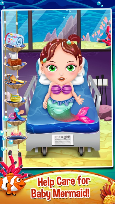 Mommy's Mermaid Newborn Baby Spa Doctor - my new salon care & make-up games! Screenshots