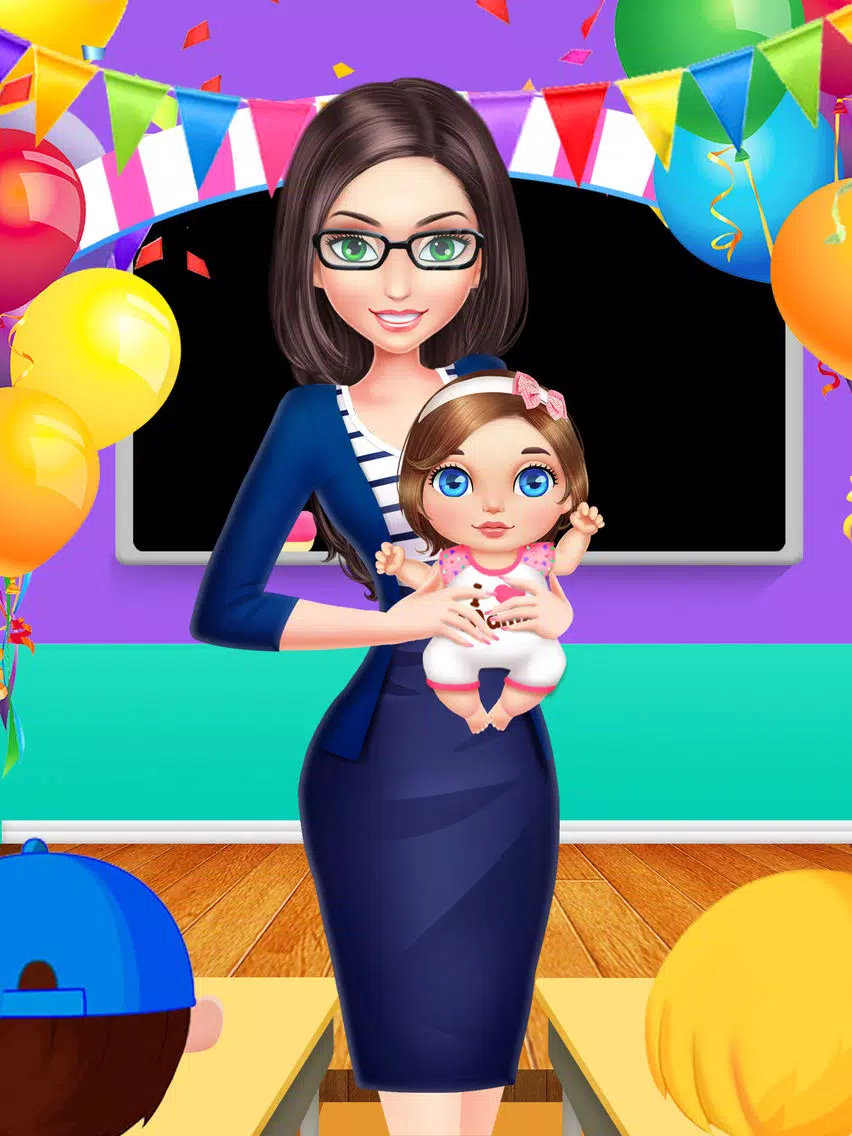 Teacher & Newborn Baby Story - School Babysitting Fun iPad Screenshots