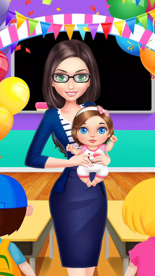 Teacher & Newborn Baby Story - School Babysitting Fun Screenshots