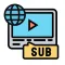 Shadowing Video Player - srt