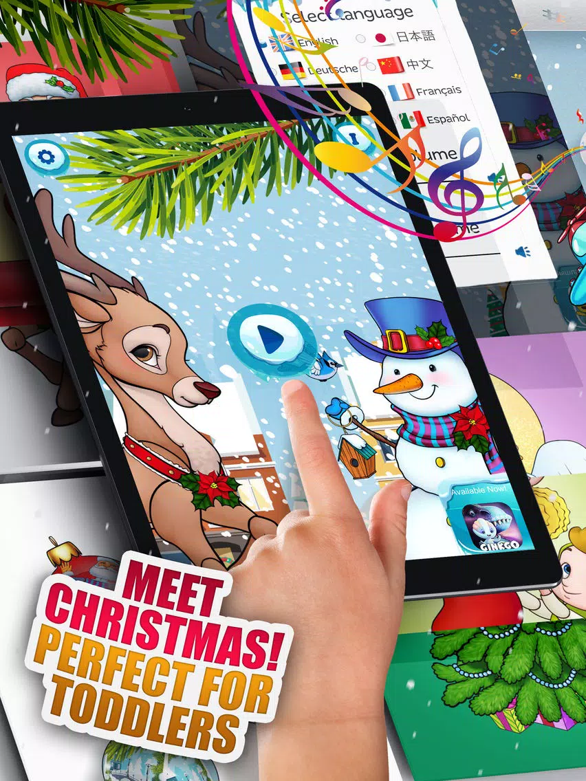 Moona Puzzles Christmas Music, Games for Kids Free iPad Screenshots
