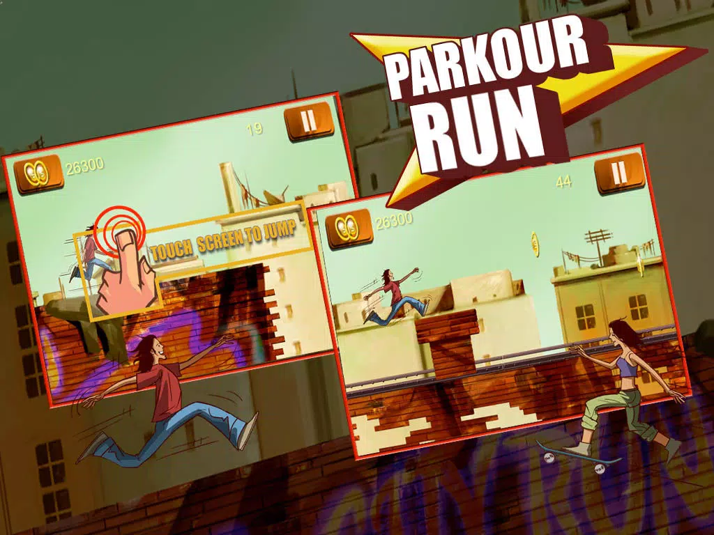 Parkour Run - Grim Oz Freestyle Rooftop Running (Free Game) iPad Screenshots