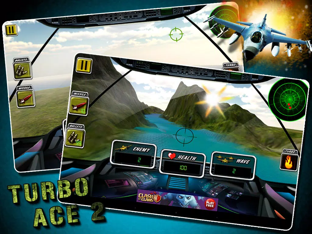 Скриншоты Turbo Ace 2 - Jet Fighters Clash With Enemy Of Skies iPad 