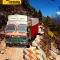 Truck Driver Dangerous Road Su
