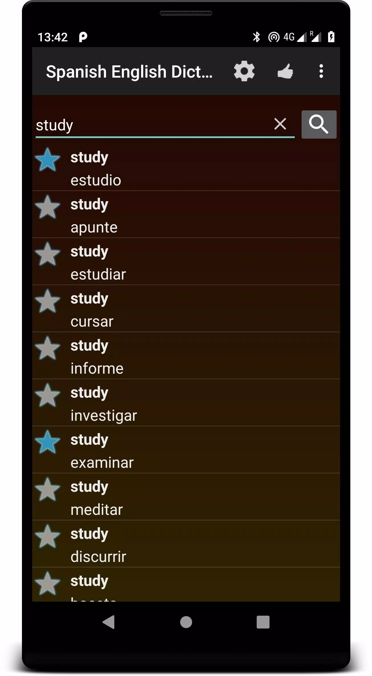 Spanish English Dictionary OFF Screenshots