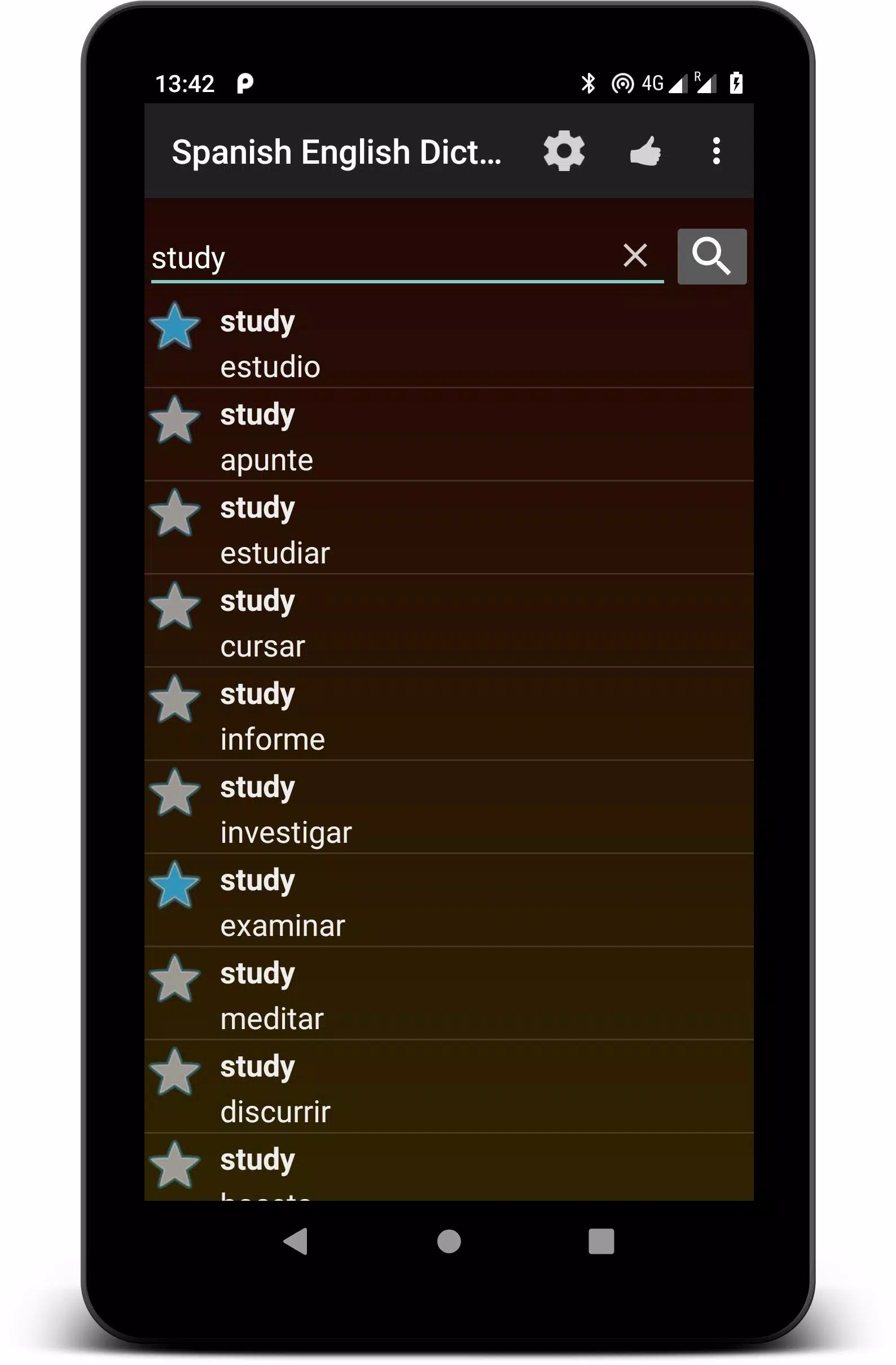 Spanish English Dictionary OFF Screenshots
