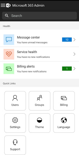 Microsoft 365 Admin Screenshots