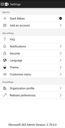 Microsoft 365 Admin Screenshots