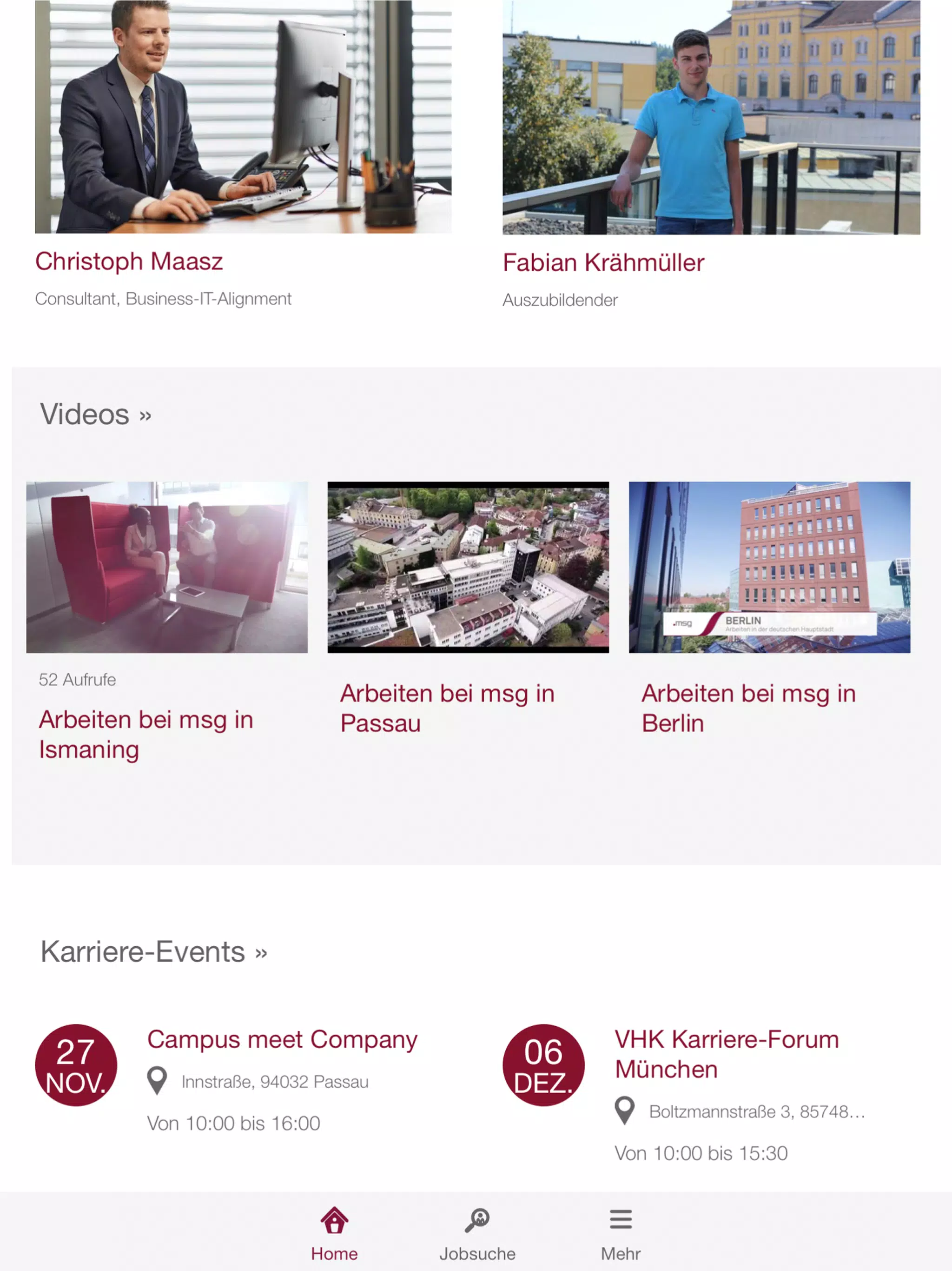 msgKarriere Screenshots
