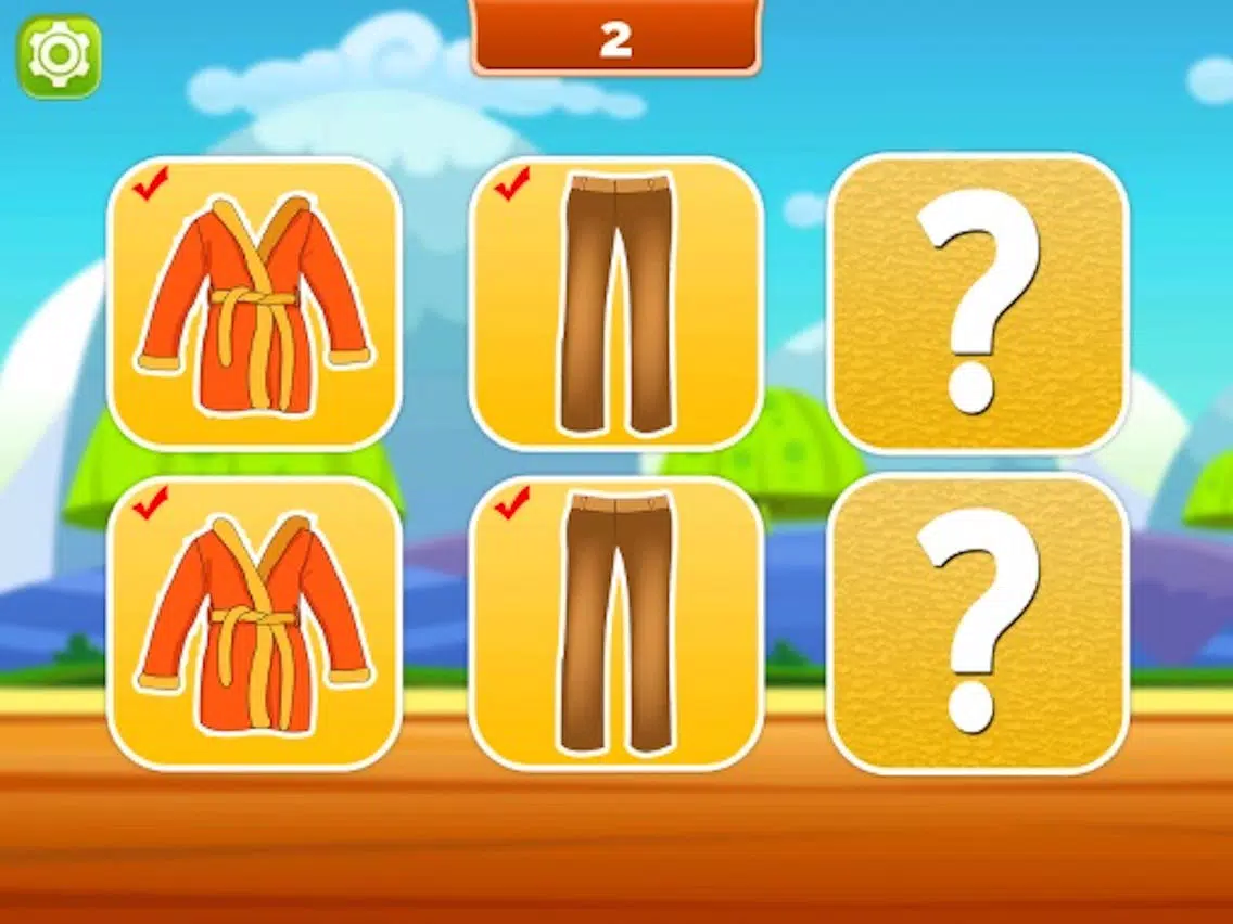 Matching Pairs Clothes-Flashcard Game For Toddlers iPad Screenshots