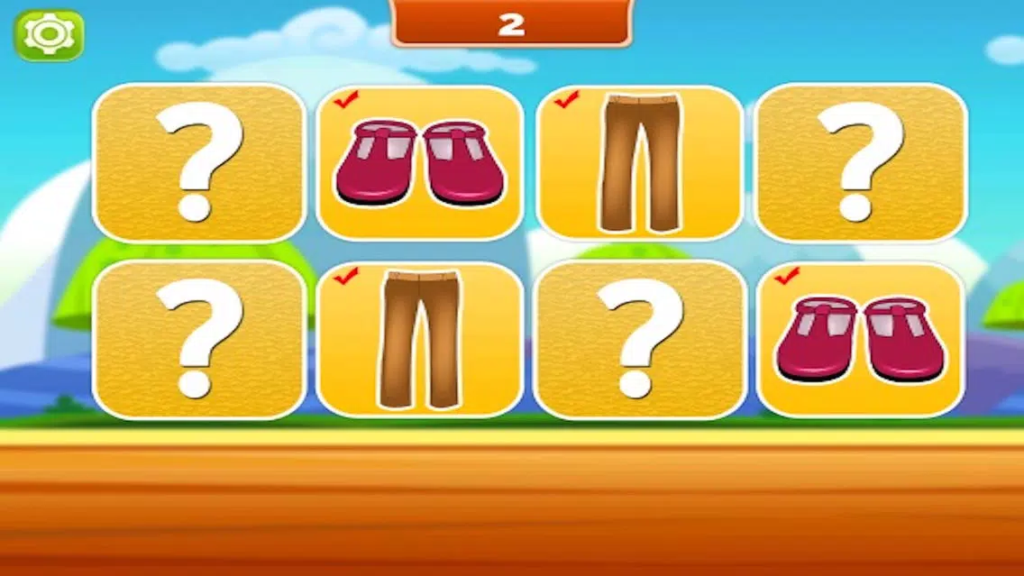 Matching Pairs Clothes-Flashcard Game For Toddlers Screenshots