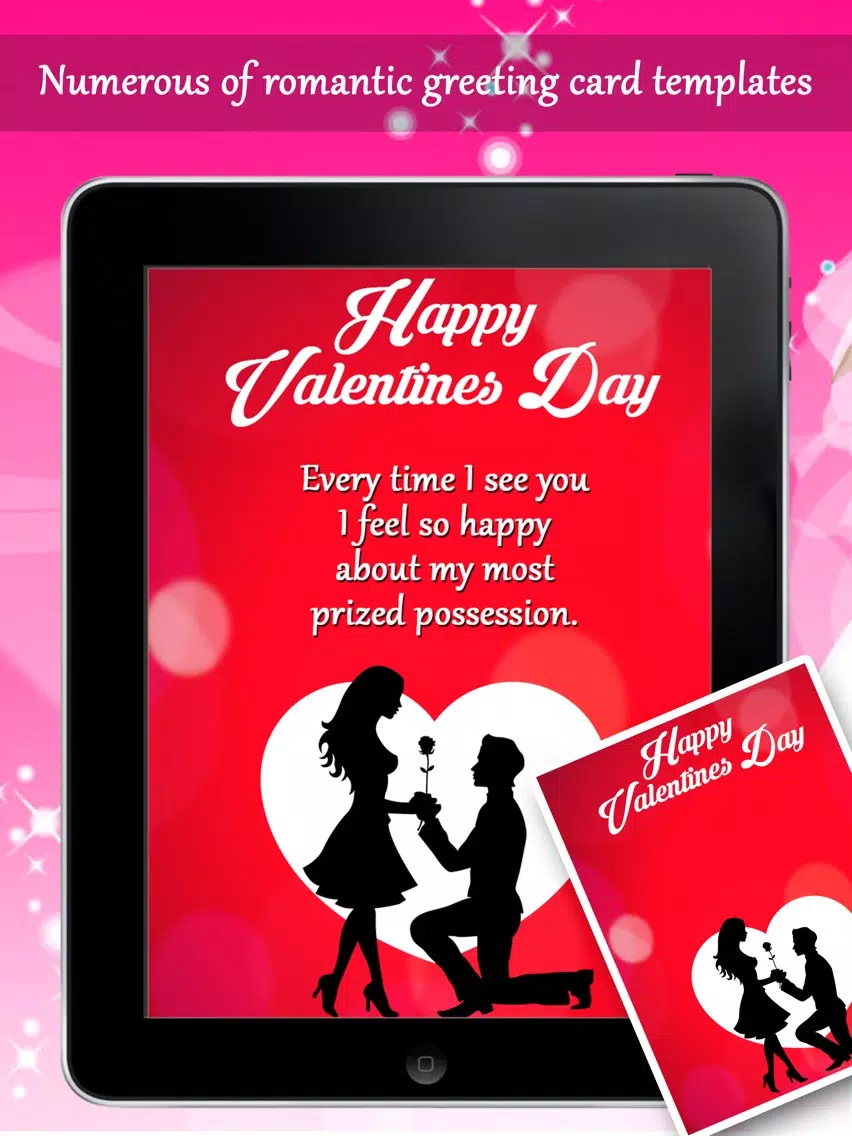 Valentine Day Greetings Card - Valentine Day 2017 iPad Screenshots