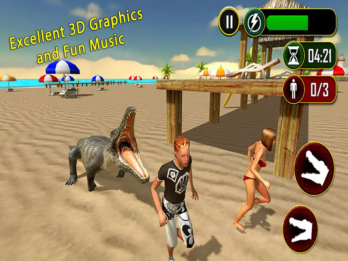 Zrzuty ekranu Wild Crocodile Beach Attack iPad 