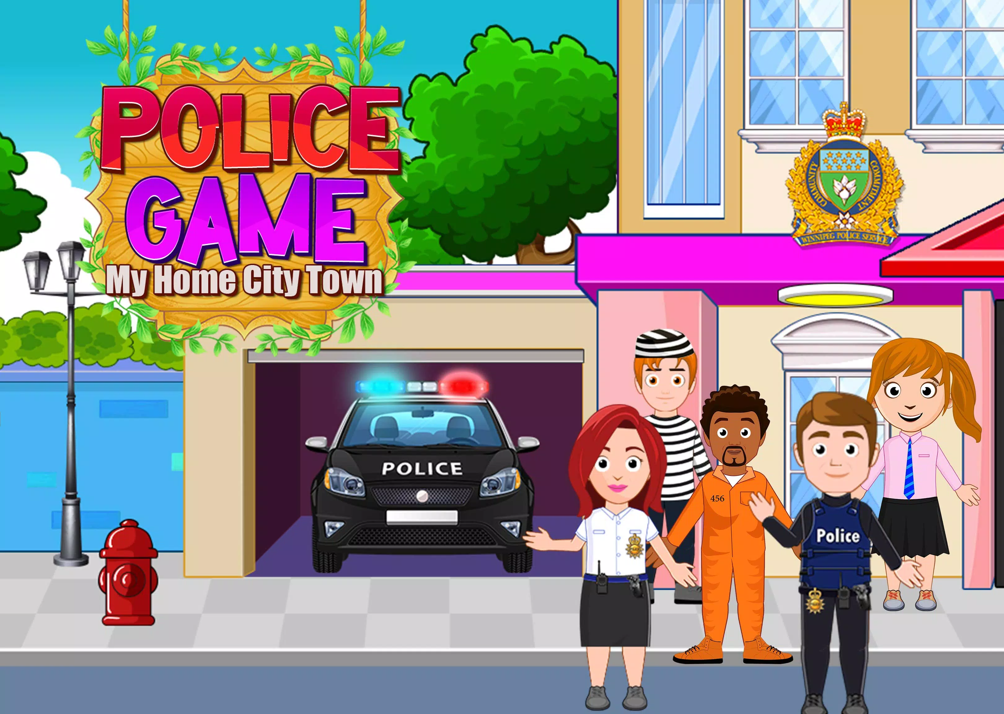 My Home City Town: Police Game应用截图