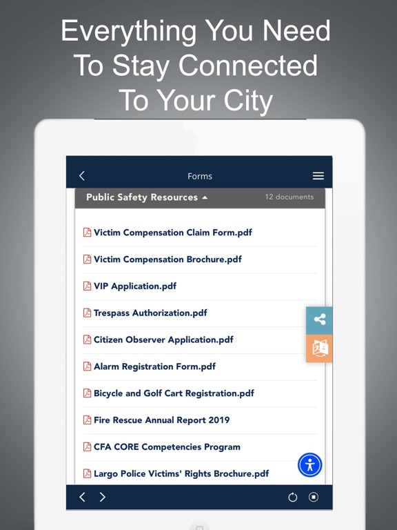 Tangkapan skrin Largo PD iPad