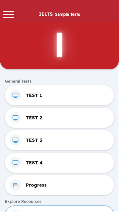 Скриншоты IELTS Sample Tests with AI