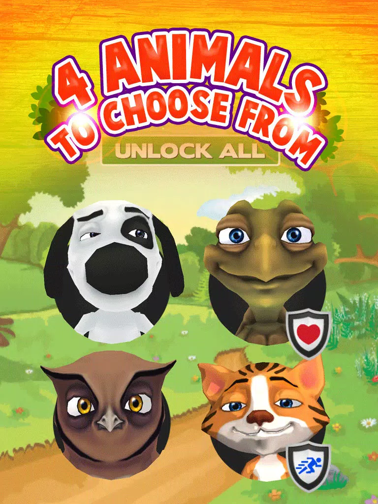 3D Happy Animal Forrest Racing Challenge Free iPad 应用截图