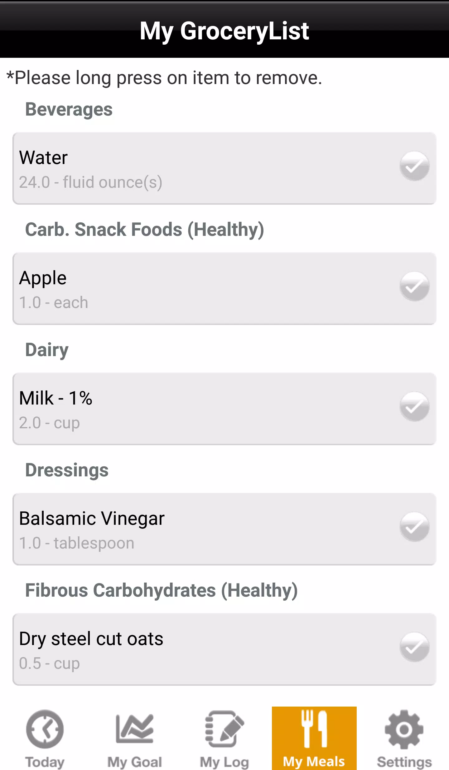MyMealCoach - Meal Planner Screenshots