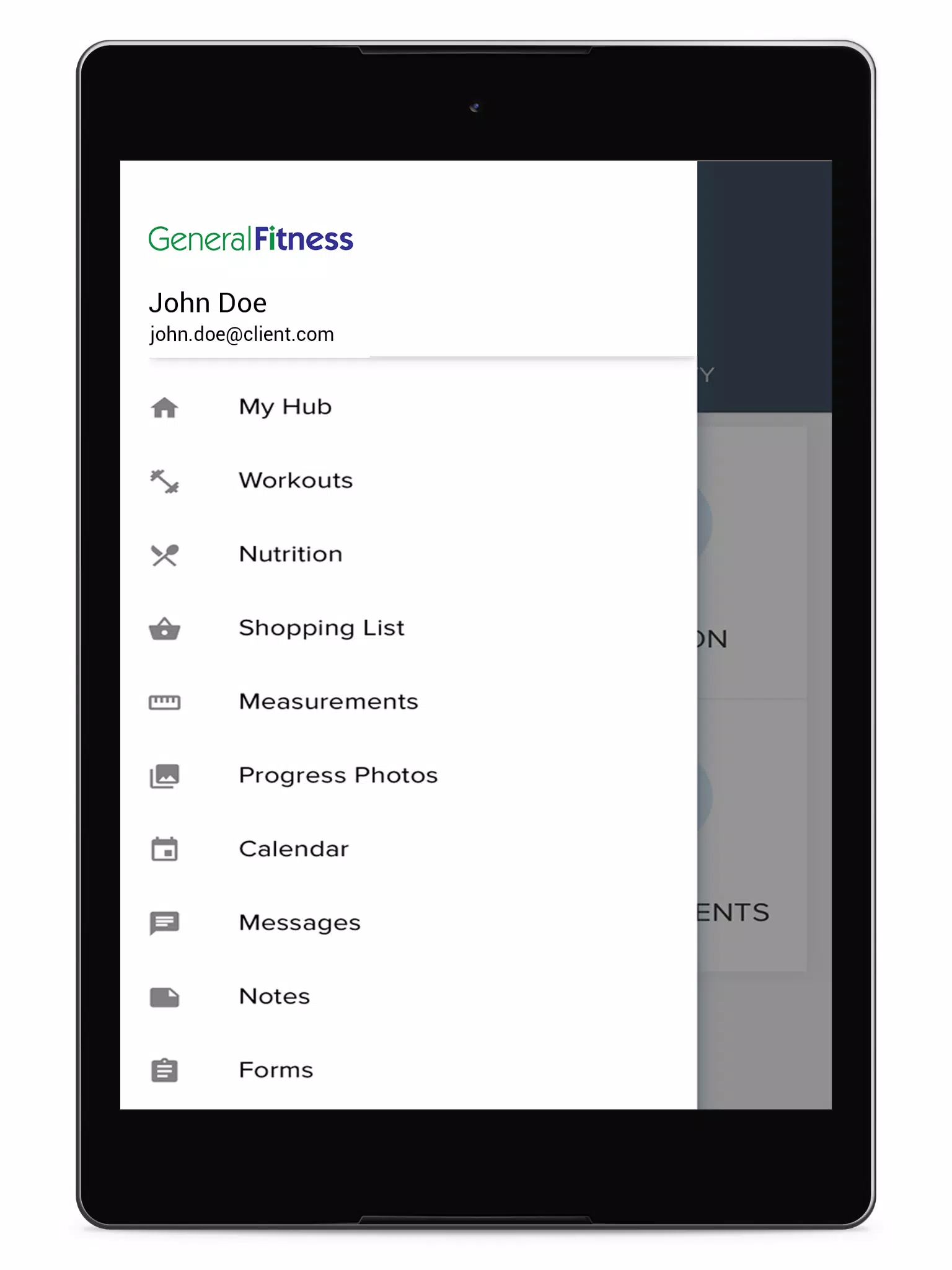 General Fitness Screenshots
