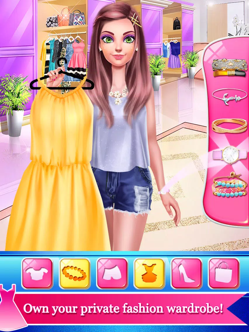 High School Fashion Diary - Makeup & Dressup Salon iPad Screenshots