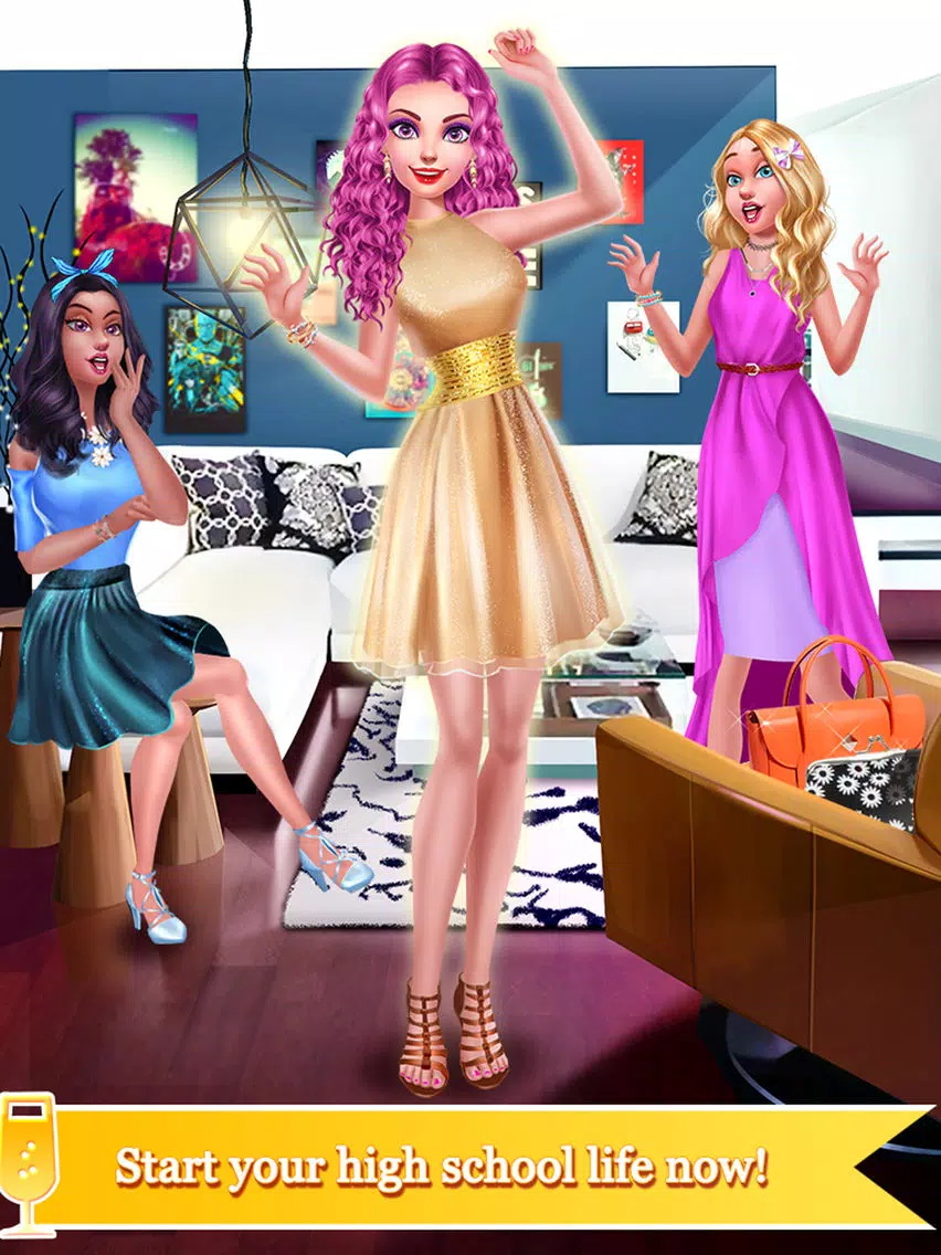 High School Fashion Diary - Makeup & Dressup Salon iPad Screenshots