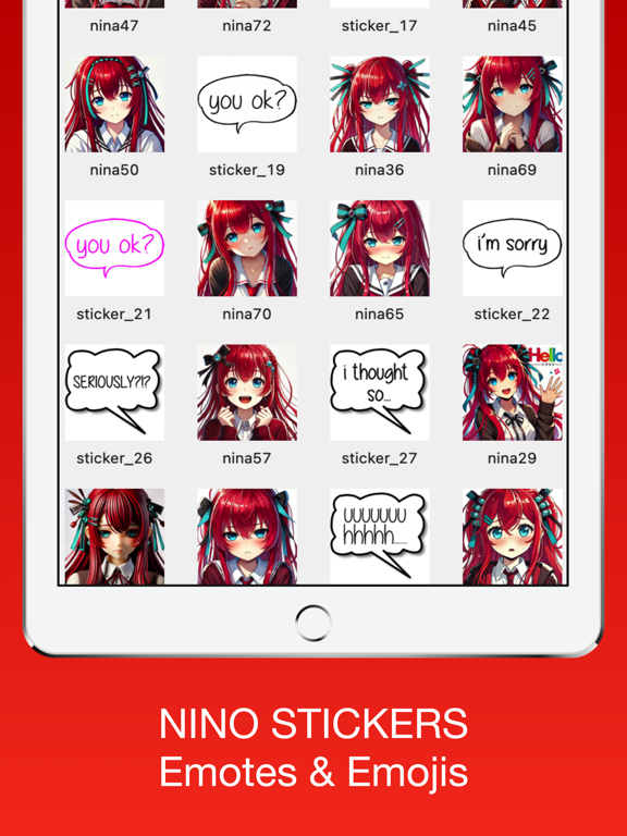 Nino Stickers & Emotes iPad Screenshots